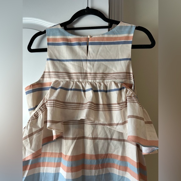 PrettyLittleThing Striped Dress w/ Ruffle Off the Shoulder Size US6 - Picture 3 of 4